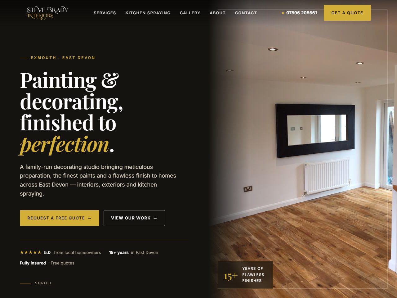 Steve Brady Interiors — painting & decorating website